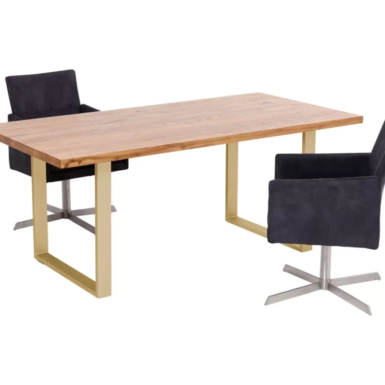 KARE Design Tische-Tisch Jackie Eiche Messing 160X80