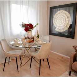 KARE Design Tische-Tisch Molekular Gold O120Cm