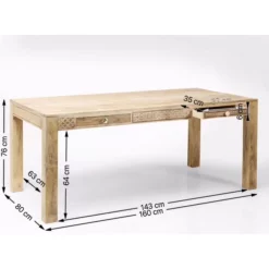 KARE Design Tische-Tisch Puro Plain 160X80Cm