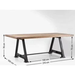 KARE Design Tische-Tisch Railway Unikat 210X100Cm