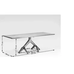 KARE Design Tische-Tisch Roots Dark 220X100Cm