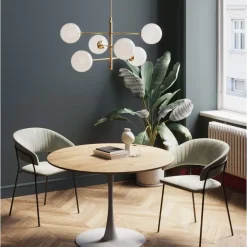 KARE Design Tische-Tisch Schickeria Eiche Weis O110Cm