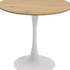 KARE Design Tische-Tisch Schickeria Eichenoptik Weis O80Cm