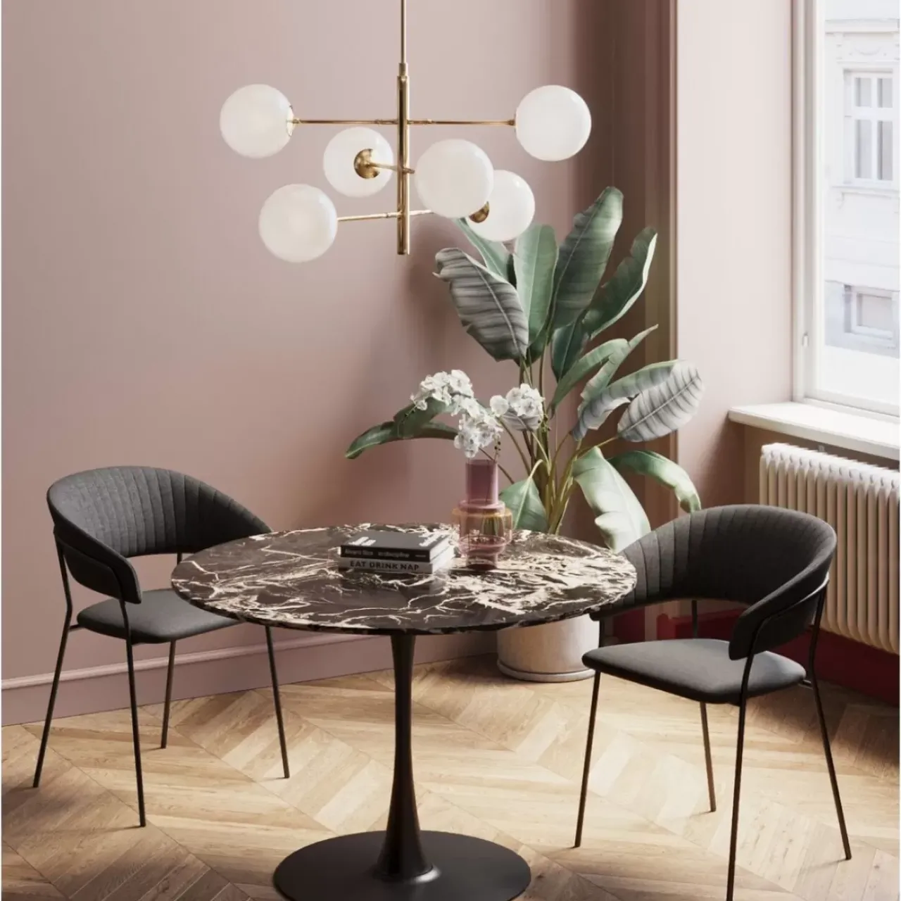 KARE Design Tische-Tisch Schickeria Marmor Schwarz O110Cm