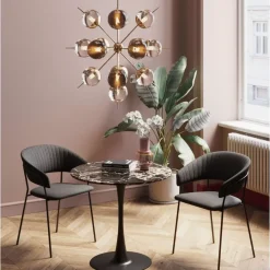 KARE Design Tische-Tisch Schickeria Marmor Schwarz O80Cm