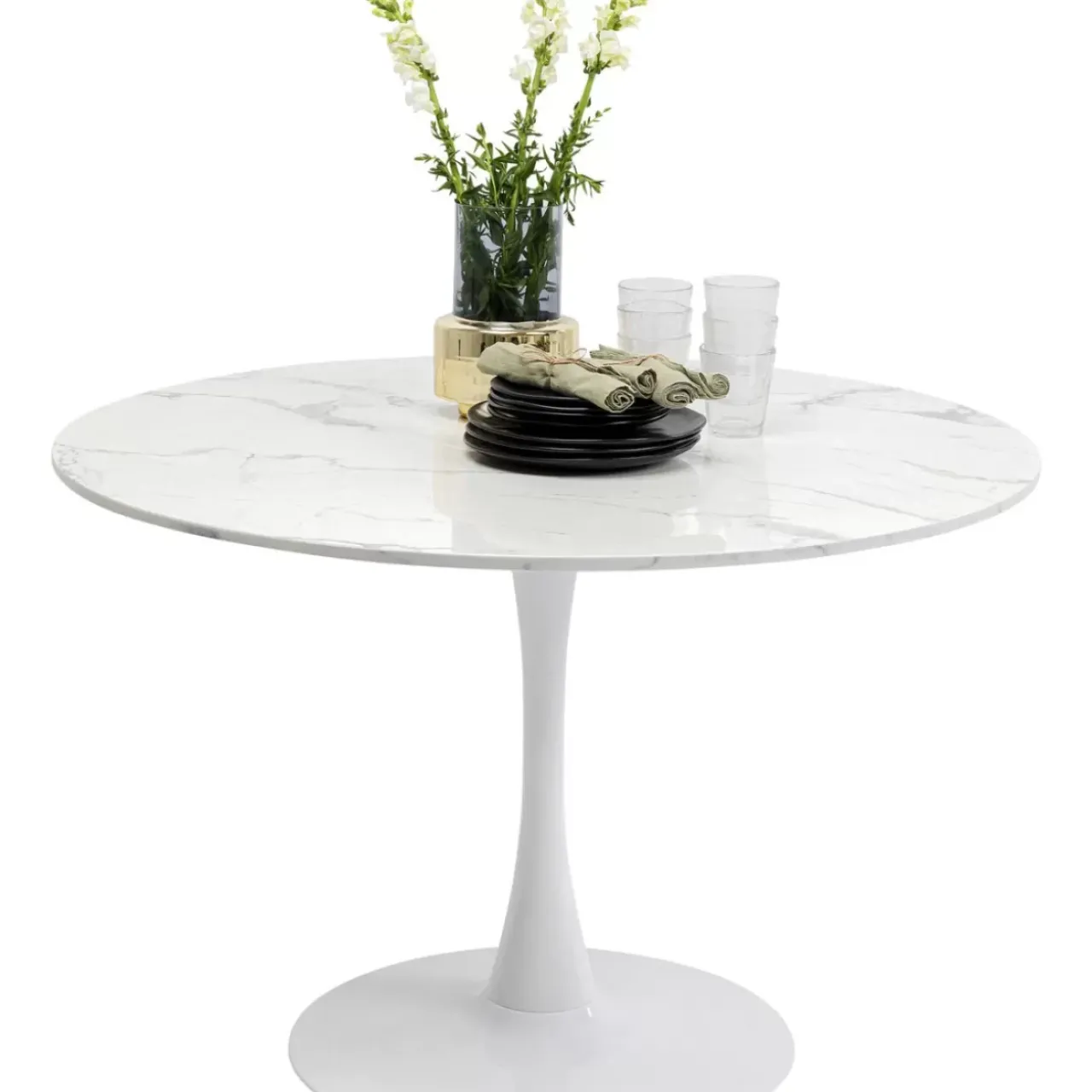 KARE Design Tische-Tisch Schickeria Marmor Weis O110Cm