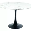 KARE Design Tische-Tisch Schickeria Marmor Weis Schwarz O110Cm