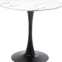 KARE Design Tische-Tisch Schickeria Marmor Weis Schwarz O80Cm
