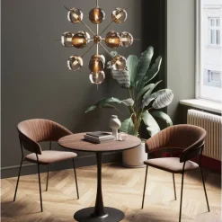 KARE Design Tische-Tisch Schickeria Walnuss Schwarz O80Cm