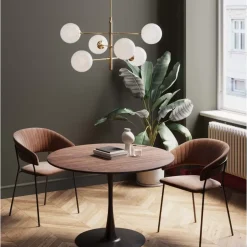 KARE Design Tische-Tisch Schickeria Walnuss Schwarz O110Cm