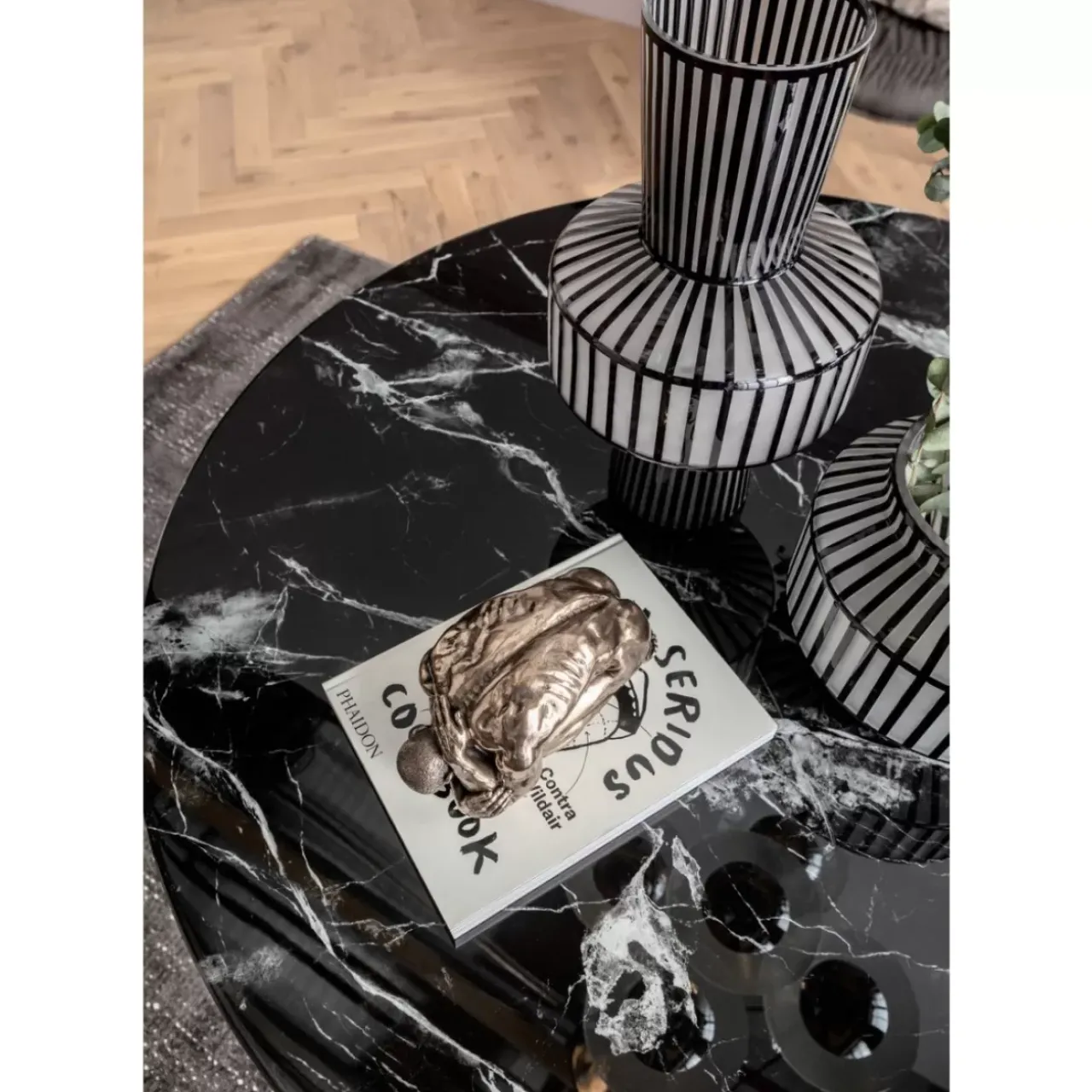 KARE Design Tische-Tisch Solo Marble Schwarz O110