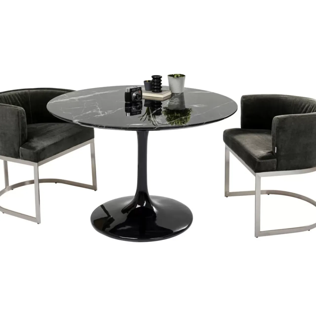 KARE Design Tische-Tisch Solo Marble Schwarz O110