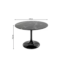KARE Design Tische-Tisch Solo Marble Schwarz O110