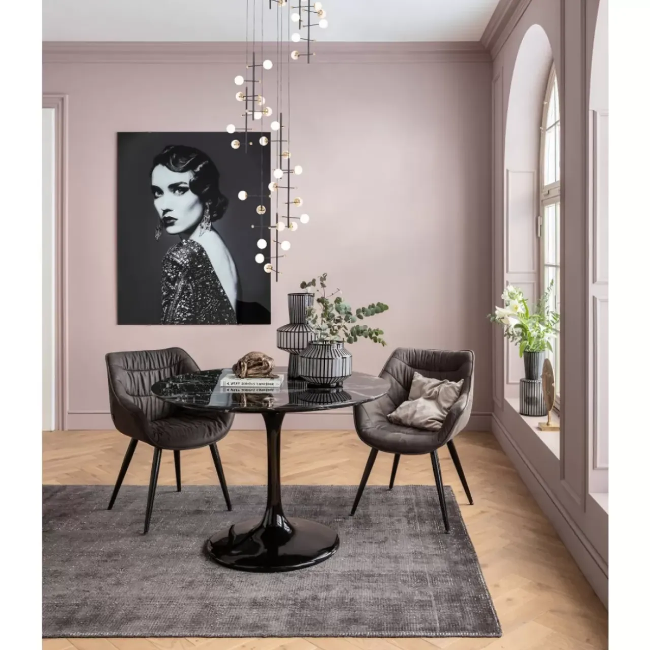 KARE Design Tische-Tisch Solo Marble Schwarz O110