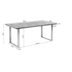 KARE Design Tische-Tisch Stars Rohstahl 180X90