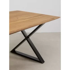 KARE Design Tische-Tisch Symphony Eiche Cross Schwarz 180X90Cm