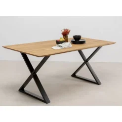 KARE Design Tische-Tisch Symphony Eiche Cross Schwarz 180X90Cm