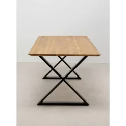 KARE Design Tische-Tisch Symphony Eiche Cross Schwarz 180X90Cm