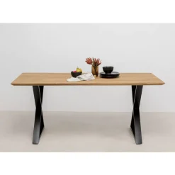 KARE Design Tische-Tisch Symphony Eiche Cross Schwarz 180X90Cm