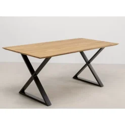 KARE Design Tische-Tisch Symphony Eiche Cross Schwarz 180X90Cm