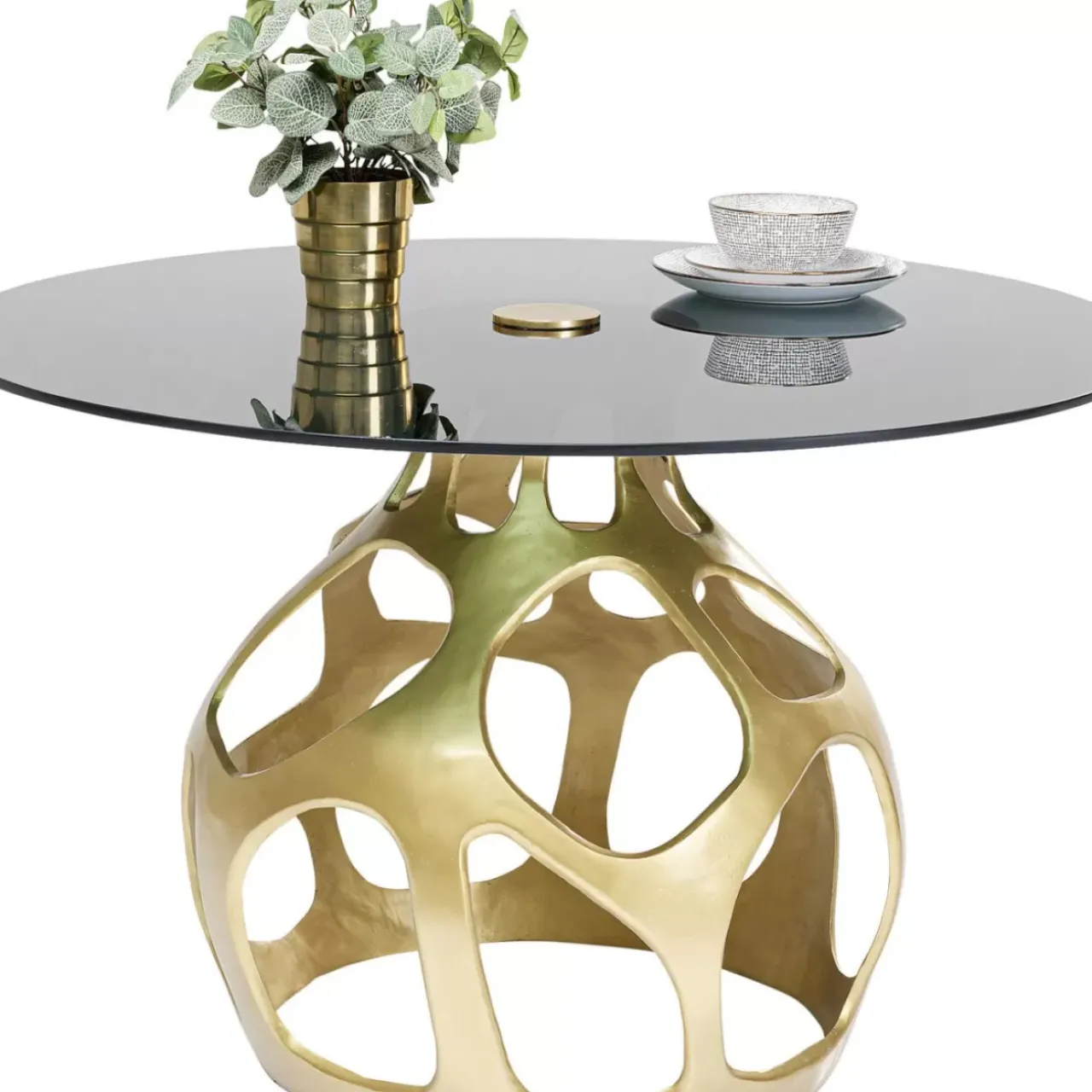 KARE Design Tische-Tisch Volcano Gold O120Cm