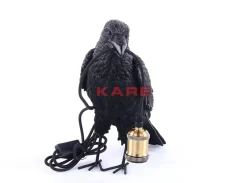 KARE Design Tischleuchten-Tischleuchte Animal Crow Matt Schwarz