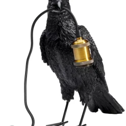 KARE Design Tischleuchten-Tischleuchte Animal Crow Matt Schwarz
