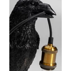 KARE Design Tischleuchten-Tischleuchte Animal Crow Matt Schwarz