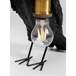 KARE Design Tischleuchten-Tischleuchte Animal Crow Matt Schwarz