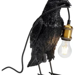 KARE Design Tischleuchten-Tischleuchte Animal Crow Matt Schwarz