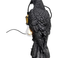 KARE Design Tischleuchten-Tischleuchte Animal Crow Matt Schwarz