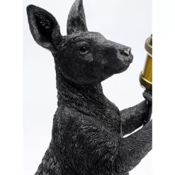 KARE Design Tischleuchten-Tischleuchte Animal Kangaroo Schwarz Matt 46Cm