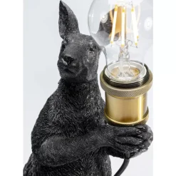 KARE Design Tischleuchten-Tischleuchte Animal Kangaroo Schwarz Matt 46Cm