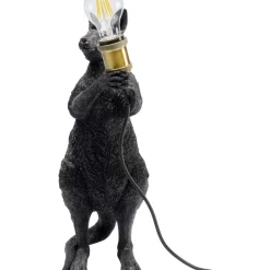 KARE Design Tischleuchten-Tischleuchte Animal Kangaroo Schwarz Matt 46Cm
