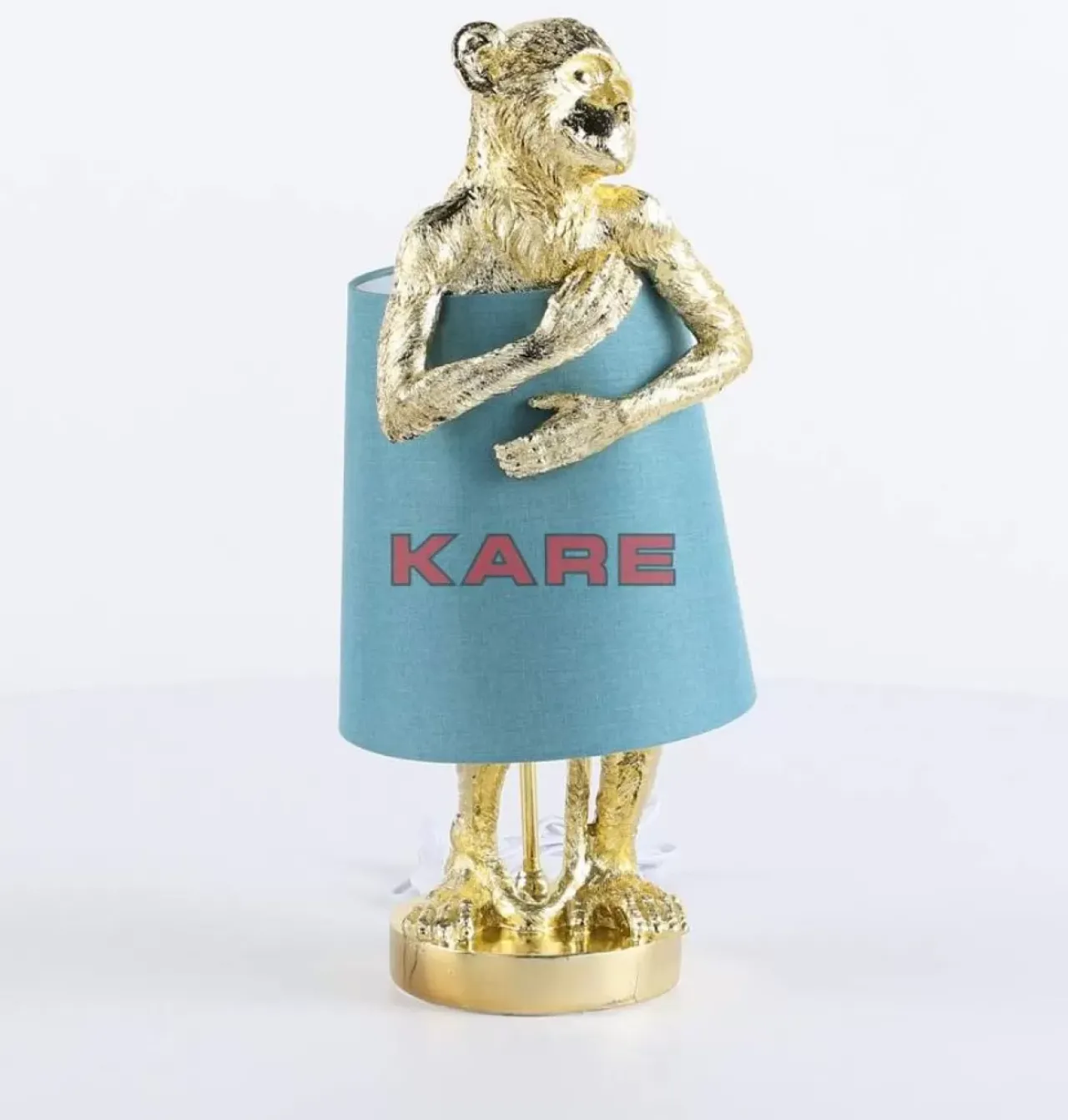 KARE Design Tischleuchten-Tischleuchte Animal Monkey Gold Blau