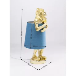 KARE Design Tischleuchten-Tischleuchte Animal Monkey Gold Blau