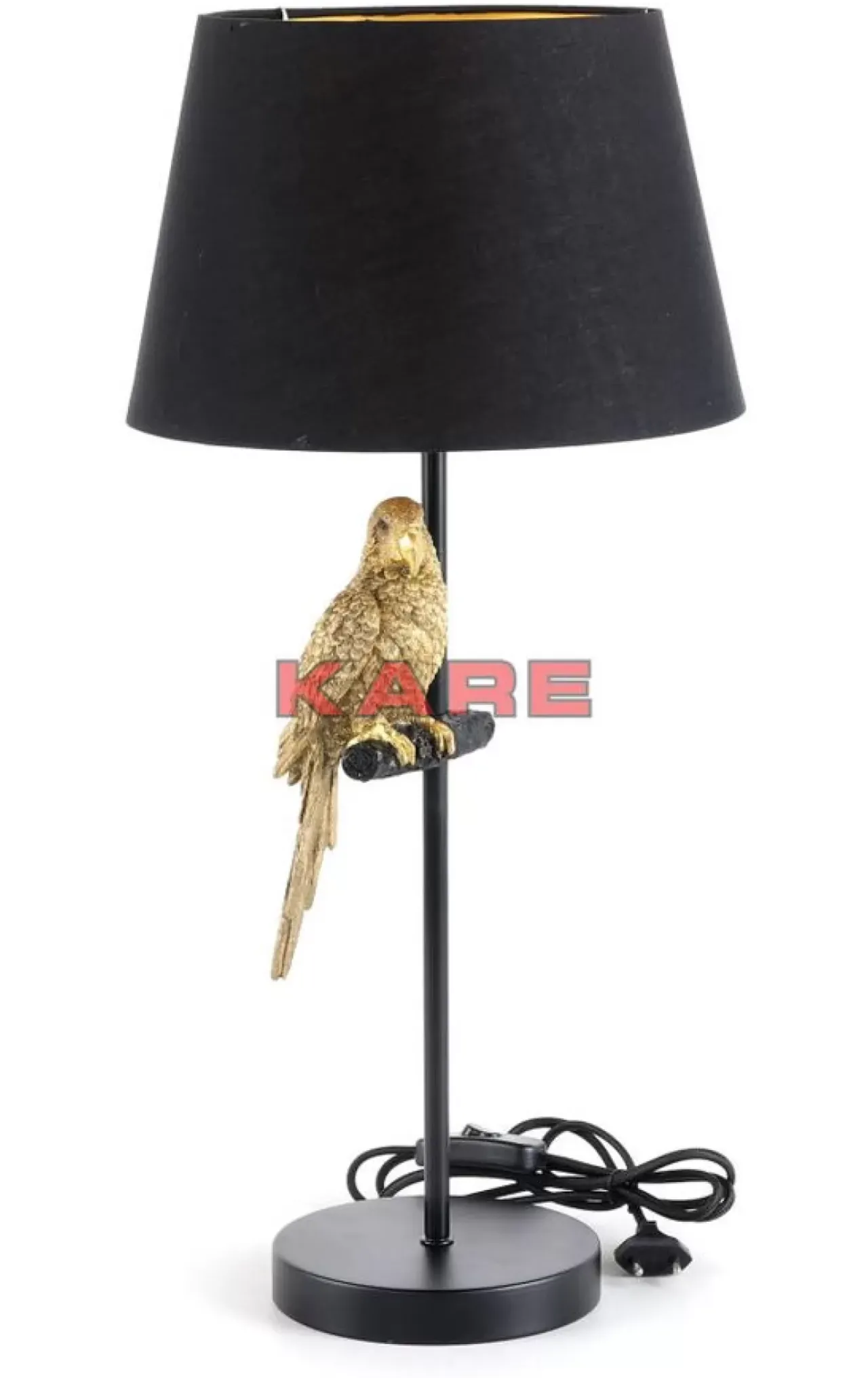 KARE Design Tischleuchten-Tischleuchte Animal Parrot Gold 56Cm