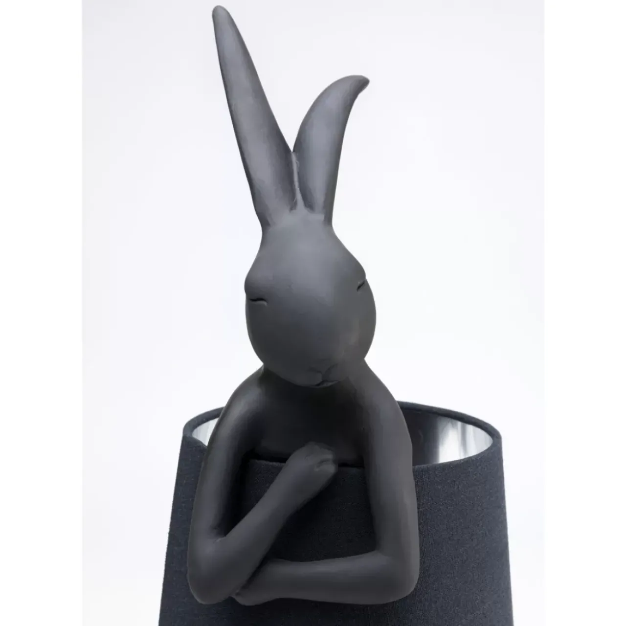 KARE Design Tischleuchten-Tischleuchte Animal Rabbit Matt Schwarz 68Cm