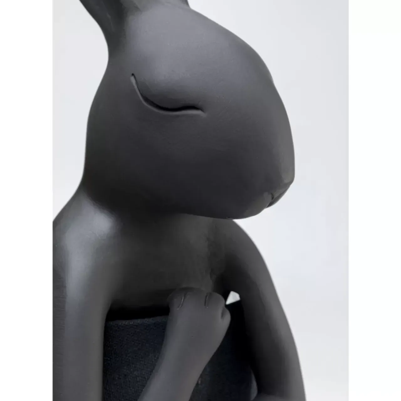 KARE Design Tischleuchten-Tischleuchte Animal Rabbit Matt Schwarz 68Cm