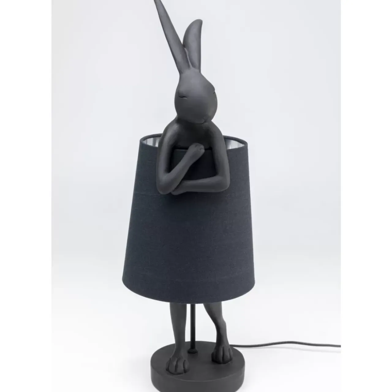 KARE Design Tischleuchten-Tischleuchte Animal Rabbit Matt Schwarz 68Cm