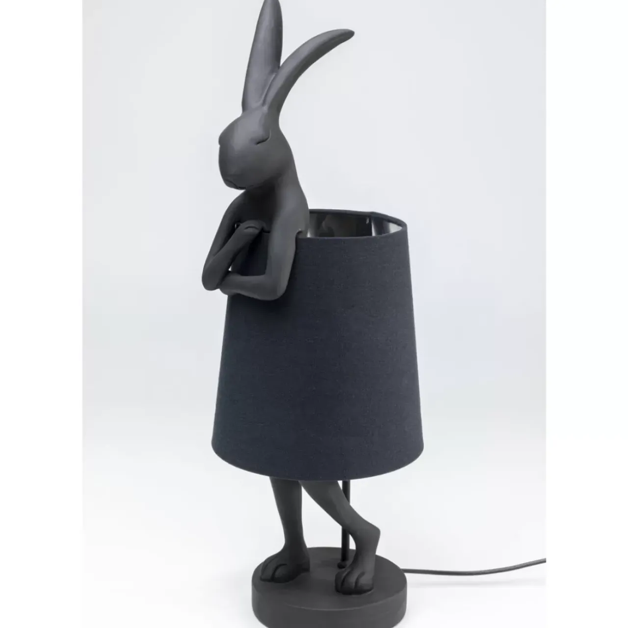 KARE Design Tischleuchten-Tischleuchte Animal Rabbit Matt Schwarz 68Cm