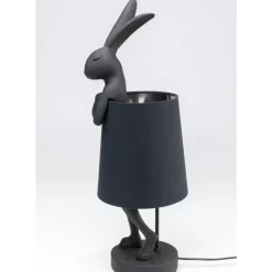 KARE Design Tischleuchten-Tischleuchte Animal Rabbit Matt Schwarz 68Cm