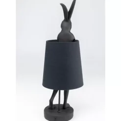 KARE Design Tischleuchten-Tischleuchte Animal Rabbit Matt Schwarz 68Cm