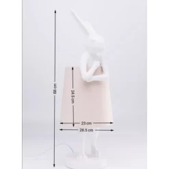 KARE Design Tischleuchten-Tischleuchte Animal Rabbit Weis 68Cm