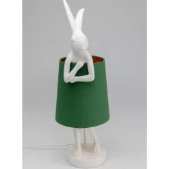 KARE Design Tischleuchten-Tischleuchte Animal Rabbit Weis/Grun 68Cm