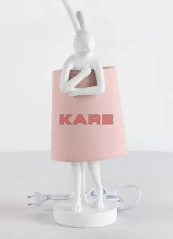 KARE Design Tischleuchten-Tischleuchte Animal Rabbit Weis/Rosa 50Cm