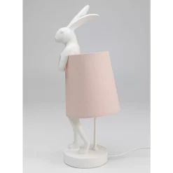 KARE Design Tischleuchten-Tischleuchte Animal Rabbit Weis/Rosa 50Cm