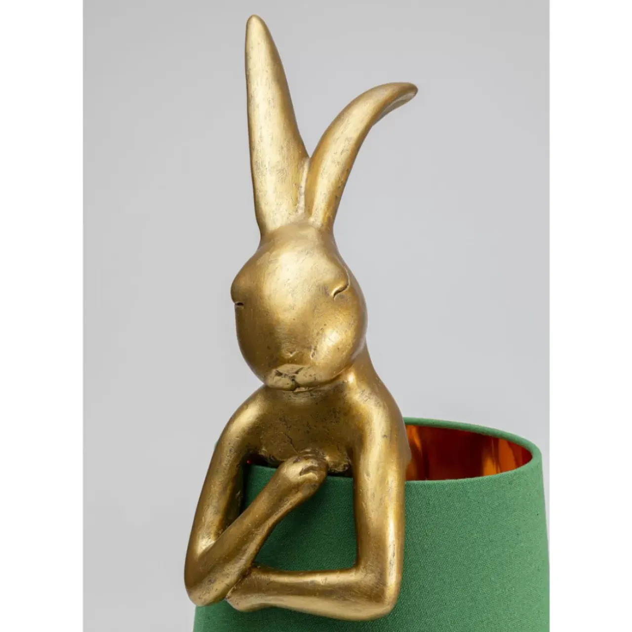 KARE Design Tischleuchten-Tischleuchte Animal Rabbit Gold/Grun 68Cm