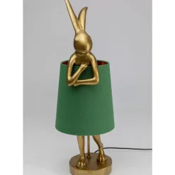 KARE Design Tischleuchten-Tischleuchte Animal Rabbit Gold/Grun 68Cm