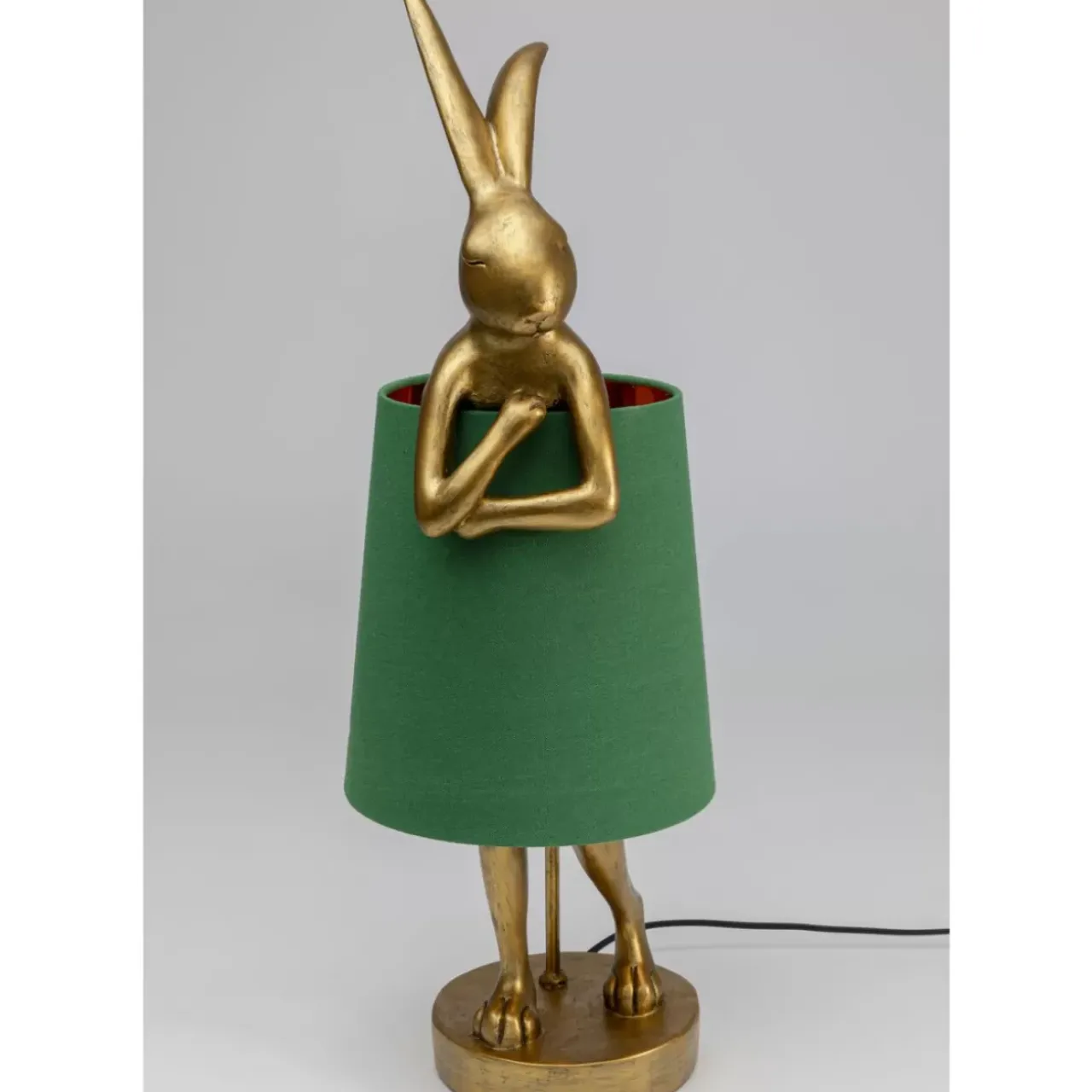 KARE Design Tischleuchten-Tischleuchte Animal Rabbit Gold/Grun 68Cm